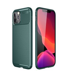 Iphone 11 Kılıf Auto Focus Karbon Kapak - Yeşil