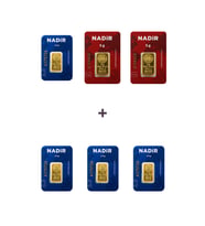 Nadir Gold 24 Ayar 20 Gram Külçe Altın (2 Adet 5 Gram Külçe Altın + 4 Adet 2,5 Gram Külçe Altın )