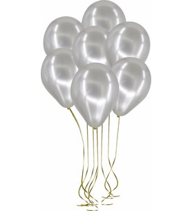Pazariz  25'li Lateks Metalik Balon Gümüş