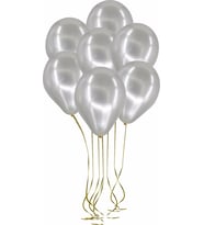 Pazariz  25'li Lateks Metalik Balon Gümüş