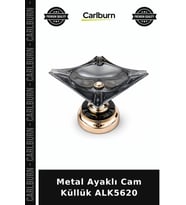 Özel Üretim Dekoratif Ev Aksesuarı Şık Tasarım Metal Ayaklı Cam Küllük
