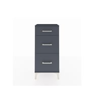 Arges Komodin 3 Çekmeceli 44x30x96 Antrasit-Antrasit