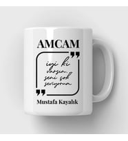 Kişiye Özel Canım Amcam Mesajlı Kupa Bardak