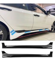Honda Civic FC5 Mugen Yan Marşpiyel Seti Mat Siyah Plastik 2 Adet 2016 2017 2018 2019 2020 2021