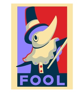 Excalibur Aptal Propaganda Tablo Ahşap Poster Dekoratif