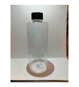 250ml Şeffaf Plastik Şişe+siyah Düz Kapak,boş Şişe,medikal Şişe,50 Adet