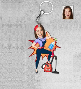 Kişiye Özel Kadın Ahşap Anahtarlık-55