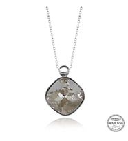 Crystal Taşlı 925 Ayar Gümüş Kolye