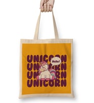 Cute Unicorn Hello Bez Çanta Uzun Saplı