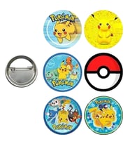 Lisanslı Yaka çanta rozeti POKEMON 6LI