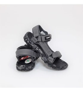 Jump 30066 Gri Cırtlı Rahat Erkek Çocuk Sandalet