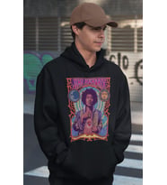 Jimi Hendrix Baskılı Unisex Oversize Şarkıcı Hoodie