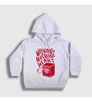 Presmono Unisex Çocuk Beyaz Washing Machine Heart Mitski Kapüşonlu Sweatshirt 545759tt (Beyaz)