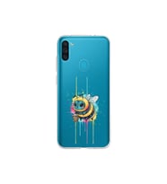 Samsung Galaxy M11 ile uyumlu Splash arı tasarımlı şeffaf silikon kılıf