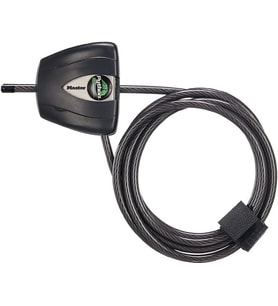 Master Lock Anahtarlı Siyah Python Bisiklet Kilidi, Ayarlanabilir Metal Kablo Kilidi, Dış Mekan Ekip