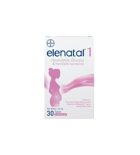 Elenatal1 Multivitamin - Mineral - Metafolin İçeren Takviye Edici Gıda 30 Tablet