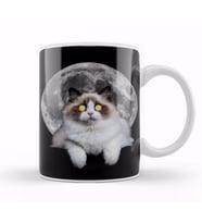 Cat MOON Lover LADY Gifts Kupa Bardak Porselen