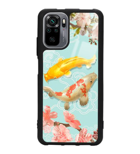 Xiaomi Redmi Note 10 - 10s Uyumlu Koi Balığı Tasarımlı Glossy Telefon Kılıfı