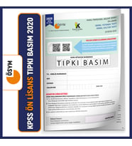 KPSS Ön Lisans 2020 ÖSYM Tıpkı Basım Türkiye Geneli Dijital Çözümlü Çıkmış Soru