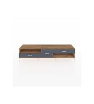 Hyperion TV Ünitesi Tek Raflı 3 Çekmeceli  220x44x51 Çam-Çam/Antrasit