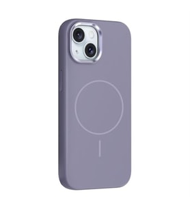 Coverzone iPhone 14 ile uyumlu K?l?f MagSafe ile uyumlu Magnetic Wireless ?arj �zellikli Metal Kamera Koruma �er�eveli Z-Edi Silikon Kapak iPhone 14 i�in k?l?f - Lavendery Gray