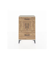 Arges Komodin Tek Raflı 2 Çekmeceli 2 Kapaklı 60x30x96 Aytaşı-Çam
