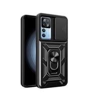 Coverzone Xiaomi 12T ?le Uyumlu PhoenixShield S�rg�l� Sistem Kamera Korumal? Kapak Tam Koruma Manyetik Vega Kapak Siyah