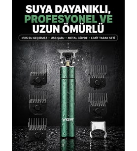 4 Limit Taraklı IPX5 Su Geçirmez Saç Kesme Makinesi