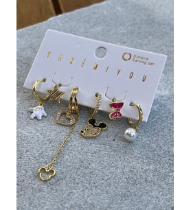 Yakemiyou Mickey Altılı Küpe