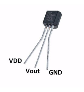 Microchip MCP9700-E/TO Analog Sıcaklık Isı Sensörü LM35 Muadili