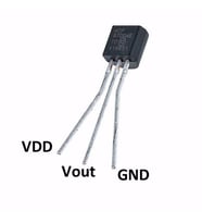 Microchip MCP9700-E/TO Analog Sıcaklık Isı Sensörü LM35 Muadili