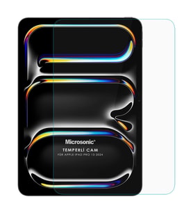 Microsonic Apple iPad Pro 13 2024 (A2925-A2926) Tempered Glass Cam Ekran Koruyucu (Renksiz)