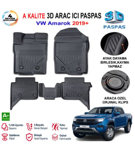 Vw Amarok  3D Paspas Havuzlu Pro 2019 Sonrası