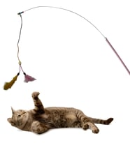 Lexroo AEE® Kedi Oltası Elastik Çift Tüylü Çanlı Boncuklu Kedi Oyuncağı