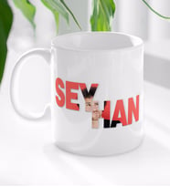 BK Gift Kişiye Özel İsimli Fotoğraflı Beyaz Kupa Bardak-4