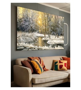 Kanvas Tablo Kar Şıklığı Kış Manzarası Dekoratif Kanvas Tablo 80 X 120