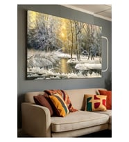 Kanvas Tablo Kar Şıklığı Kış Manzarası Dekoratif Kanvas Tablo 80 X 120