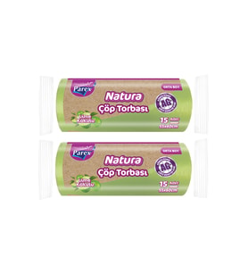 Natura Çöp Torbası Orta Boy 15'li 55 x 60 cm İkili Paket