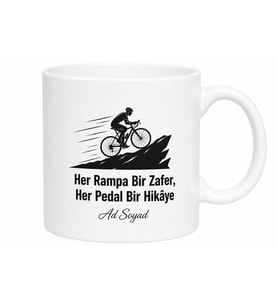 Bisikletçiye Hediye Pedal Çeviren Rampa Çıkanlara Ter Döken Kupa Bardak