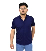 Erkek Gömlek Yaka Düğmeli Merserize Tişört 4410 BGL-ST04530 (Lacivert)