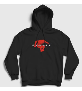 Presmono Unisex Beyaz Jump Ufc Khabib Nurmagomedov Kapüşonlu Sweatshirt 311679tt (Siyah)