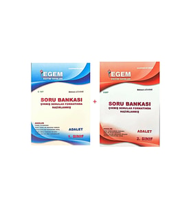 Egem Yayınları Aöf Adalet 1. Ve 2 Sınıf 2 Ve 4 Yarıyıl Bahar Dönemi Çıkmışlar Formatlı Soru Bankası (Çok Renkli)