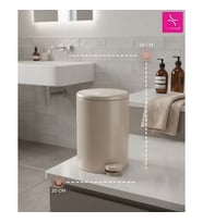 CİGO ÇLK.PEDALLI ÇÖP 3LT. MAT BEJ/BEJ -100372
