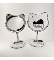 MORDİNO Kedi Çerçeveli 9x14 cm Mini Masa Aynası