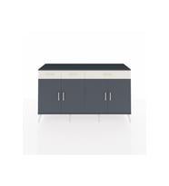Kronos Konsol 4 Raflı 3 Çekmeceli 4 Kapaklı 176x59x99 Antrasit-Antrasit/Aytaşı