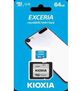 KIOXIA MicroSD 64GB EXCERIA LMEX1L064GG2 Class10 Hafıza Kartı
