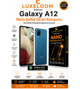 LUXELLOOM Galaxy A12 Nano Şeffaf Ekran Koruyucu