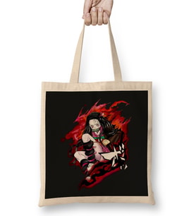Demon Slayer Kimetsu No Yaiba Nezuko Anime 01 Bez Çanta Uzun Saplı