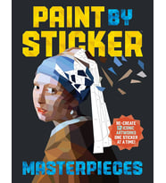Paint By Sticker Masterpieces: Re-Create 12 Iconic Artworks One Sticker At A Time! (Krem)