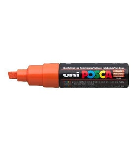 Uni Posca PC-8K Boyama Markörü 8 mm Kesik Uç TURUNCU 
